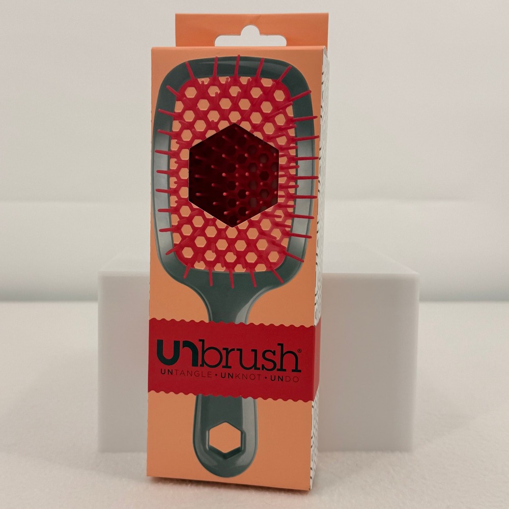 FHI Heat UNbrush Detangling Hair Brush Black Red Honeycomb Vented Bristle
